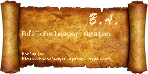 Büchelmayer Agaton névjegykártya